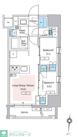 プレディアコート錦糸町スカイビューの物件間取画像
